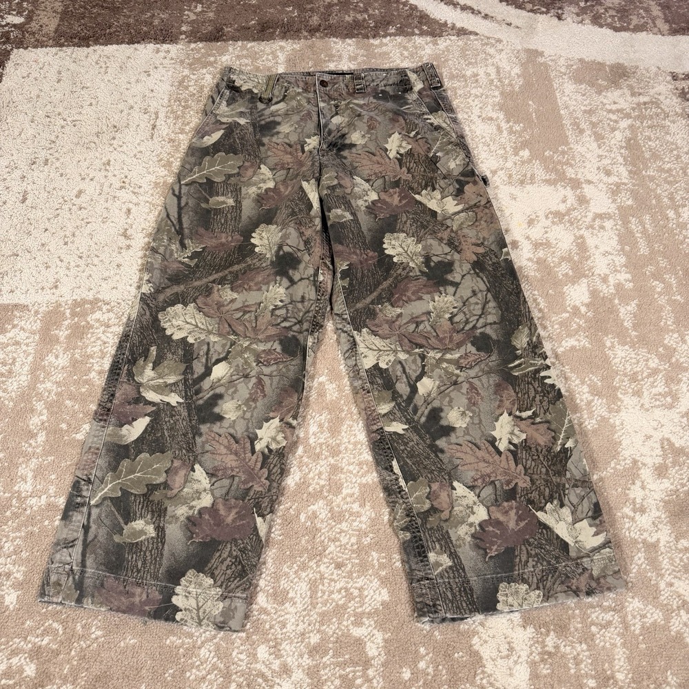 Abercrombie & Fitch Ultra Baggy Pants Men's 32x30 Camo Carpenter Y2K Workwear